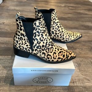 Jerry Leopard Steve Madden Booties - Calf Hair - Size 7
